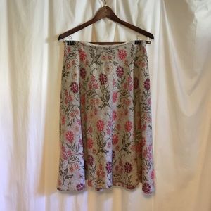Anthropologie floral skirt medium